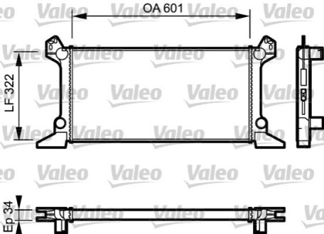 Радіатор, охолодження двигуна Valeo 730124