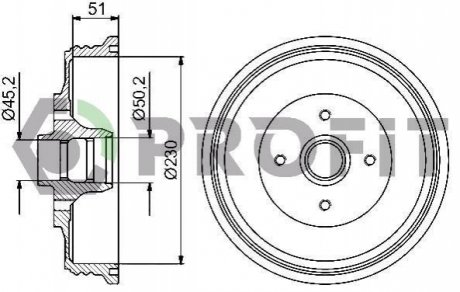 Барабан гальмівний CADDY II 1.4 PROFIT 50200091