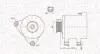 ALTERNATOR CITRO╙N C3 1.4 FLEXFUEL 09- MAGNETI MARELLI MQA1741 (фото 1)