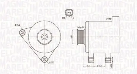 ALTERNATOR CITRO╙N C3 1.4 FLEXFUEL 09- MAGNETI MARELLI MQA1741