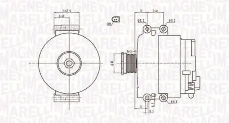ALTERNATOR MAGNETI MARELLI MQA1774