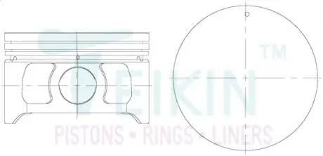 Фото поршни ремонт (+0.50мм) (к-кт на мотор) Hyundai G6BV DELTA TEIKIN 51111050 Поршни ремонт (+0.50мм) (к-кт на мотор) Hyundai G6BV DELTA TEIKIN 51111050