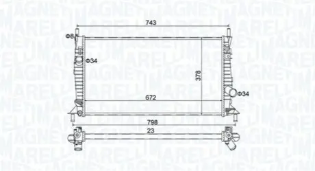 Радіатор охолоджування MAGNETI MARELLI BM1574