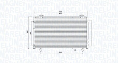 Конденсер кондиціонера MAGNETI MARELLI BC925 (фото 1)