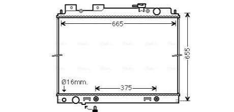 AVA NISSAN Радіатор охолодження двиг. NAVARA NP300 3.0 dCi 10-, PATHFINDER III 3.0 dCi 10- AVA COOLING DN2430