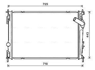 AVA NISSAN Радіатор охолодження двиг. QASHQAI / QASHQAI +2 I 1.6 dCi 11- AVA COOLING DNA2419