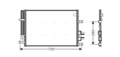 AVA ALFA ROMEO Радіатор кондиціонера (конденсатор) 159, Brera, SPIDER AVA COOLING ALA5097D