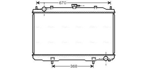 AVA NISSAN Радіатор охолодження Maxima QX IV 2.0/3.0 00- AVA COOLING DN2324 (фото 1)