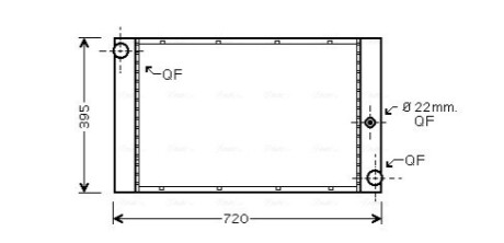 AVA BMW Радіатор охолодження 5 E60, 7 E65/66 520d/745d AVA COOLING BW2337 (фото 1)