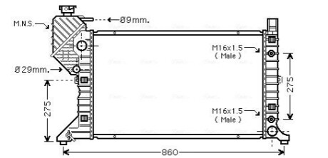 AVA DB Радіатор охолодження АКПП Sprinter 2.2CDI 00- AVA COOLING MSA2343