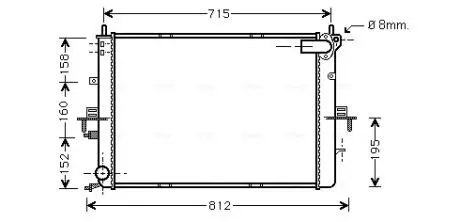 AVA ROVER Радіатор охолодження двиг. 75 1.8/2.5 99- AVA COOLING AU2152