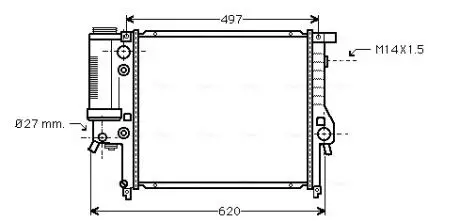 AVA BMW Радіатор охолодження 3 E30 1.6/1.8 AVA COOLING BW2137