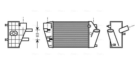 AVA AUDI Інтеркулер A4 II 2,5 TDI LEFT 01- AVA COOLING AIA4187