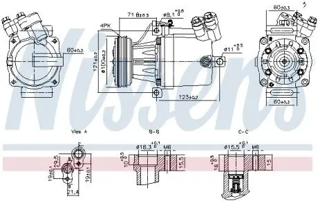 Фото автозапчасть NISSENS 890950 Автозапчасть NISSENS 890950