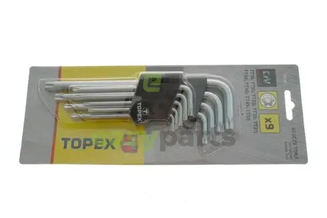 Фото набір ключів Г-под. Torx T10-T50 Topex 35D961 Набір ключів Г-под. Torx T10-T50 Topex 35D961