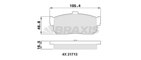 Гальмівні колодки комплект BRAXIS AA0310