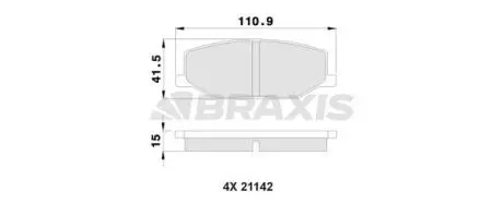 Гальмівні колодки комплект BRAXIS AA0121