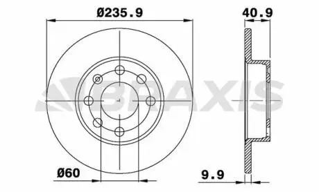 Фото диск гальмівний BRAXIS AE0384 Диск гальмівний BRAXIS AE0384