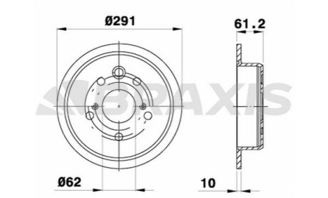 Диск гальмівний BRAXIS AE0612