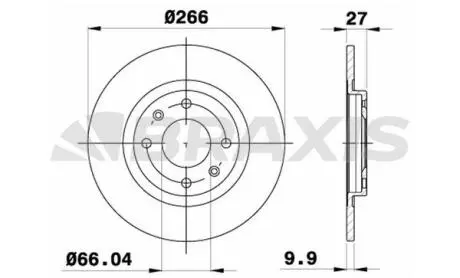 Фото диск гальмівний BRAXIS AE0390 Диск гальмівний BRAXIS AE0390