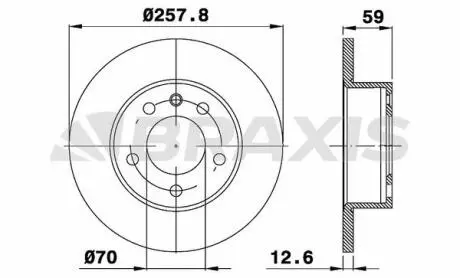 Фото диск гальмівний BRAXIS AE0732 Диск гальмівний BRAXIS AE0732