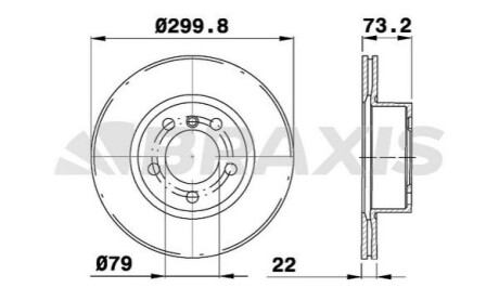 Диск гальмівний BRAXIS AD1031