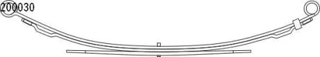 Рессора листовая Ford Transit DY/EY, LWB (91-00) CS Germany 1020003000