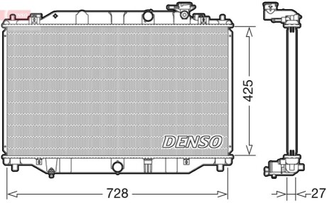 Радіатор двигуна, головний DENSO DRM44040 (фото 1)