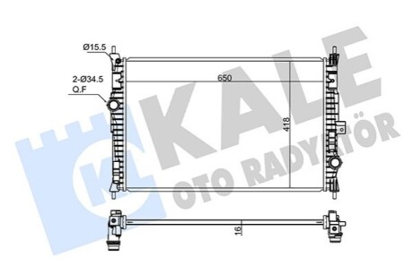 Радиатор охлаждения Citroen Berlingo, C4 KALE OTO RADYATOR 362345