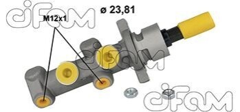 CITROEN Головний гальмівний циліндр C4 I (LC_) 1.6 04-, PEUGEOT 307 (3A/C) 1.6/2.0 00- CIFAM 202-426 (фото 1)