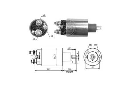 Втягуюче реле стартера ERA ZM2485