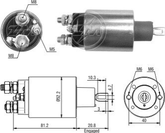 Втягуюче реле стартера ZM ZM2485