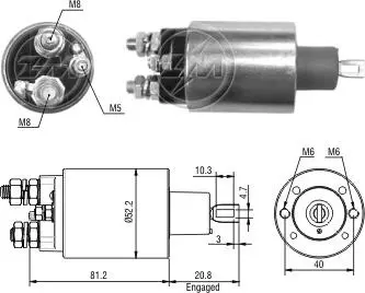 Втягуюче реле стартера ZM ZM2485