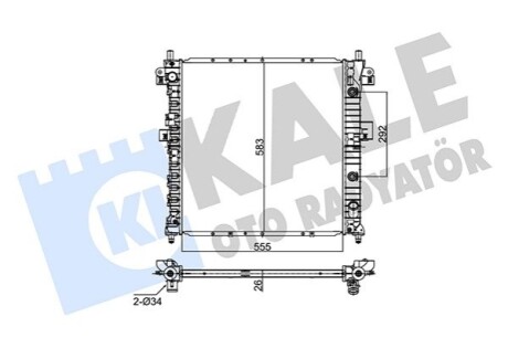 Радиатор охлаждения SsangYong Actyon KALE OTO RADYATOR 356405 (фото 1)