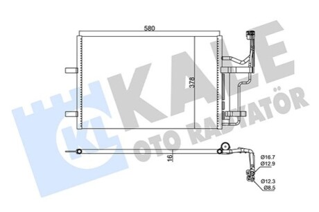 Радиатор кондиционера Mazda 3 (03-09) KALE OTO RADYATOR 382530