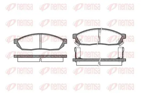 HONDA гальмівні колодки передн. CIVIC I (SF) 1300 L 80-83, SUZUKI CARRY (0S) 0.8 (ST90) 80-85 REMSA 0111.02
