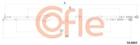 Фото linka zmiany biegów CABSTAR COFLE 92180801 Linka zmiany biegów CABSTAR COFLE 92180801