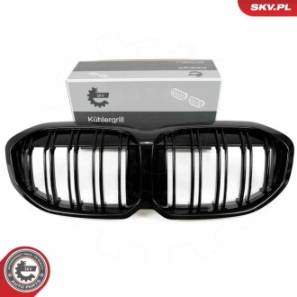 Grill BMW komplet L+P, podwójna listwa, czarny połysk, BMW 1 F40 SKV GERMANY 66SKV026