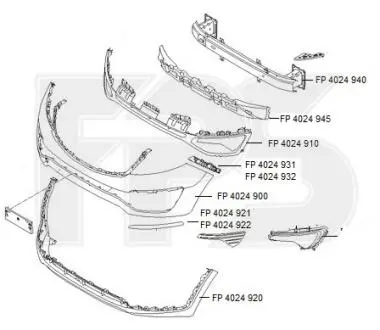 Бампер передний Mazda 3 BL 09-13 FPS 4024900