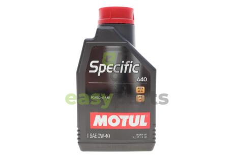 Олива 0W40 Specific A40 (1L) (Porsche A40) (ACEA A3/B3) (API SP) (112074) MOTUL 348301
