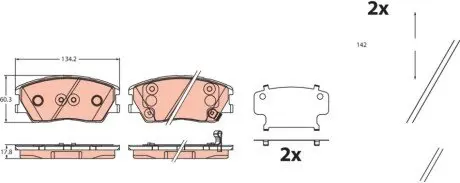 Фото гальмівні колодки дискові KIA Soul \'\'F \'\'19>> TRW GDB2459 Гальмівні колодки дискові KIA Soul \'\'F \'\'19>> TRW GDB2459
