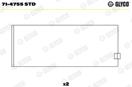 Підшипник ковзання Glyco 71-4755 STD