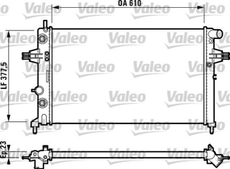 Радіатор охолоджування Valeo 732549