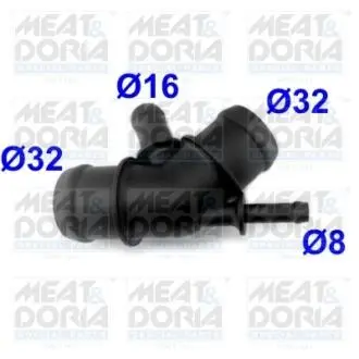 Фланець системи охолодження VW Bora/ Golf IV/ Polo 1.6 97-05 MEAT&DORIA 93131