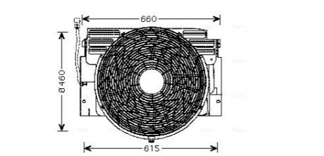 AVA Вентилятор радіатора BMW X5 SERIES E53 (2000) X5 3.0 AVA COOLING BW7517