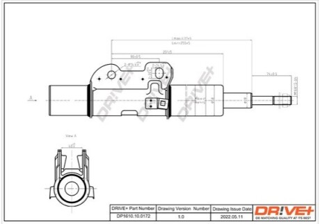 Drive+ Амортизатор (передній) MB Sprinter 509-519CDI/ VW Crafter 30-50 06- (Газ) DR!VE+ DP1610.10.0172