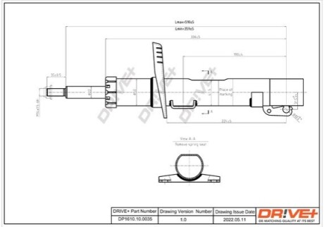 Drive+ Амортизатор (передній) VW Polo/Skoda Fabia 99-/Roomster 06- (Газ) DR!VE+ DP1610.10.0035