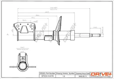 Drive+ Амортизатор (задній) Renault Duster 1.5dCi 10- (4X4) (Газ) DR!VE+ DP1610.10.0178