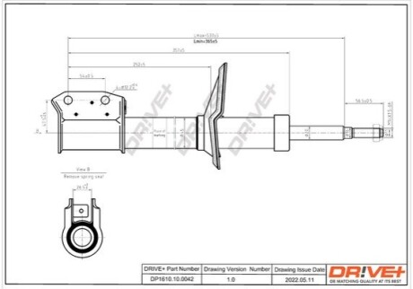 Drive+ Амортизатор (передній) Dacia /Renault Logan MCV 04- (Газ) DR!VE+ DP1610.10.0042