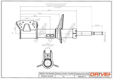 Drive+ Амортизатор (передній) Dacia Duster 1.5 CDI 10- (Газ) DR!VE+ DP1610.10.0135